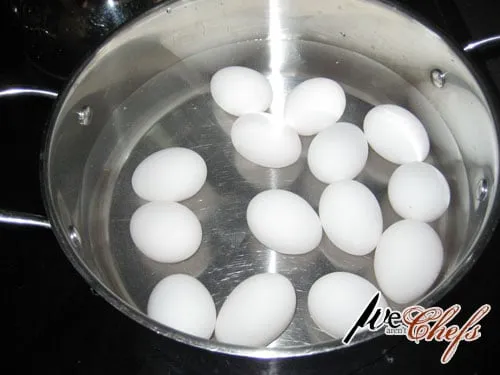 Getting ready to hard boil eggs