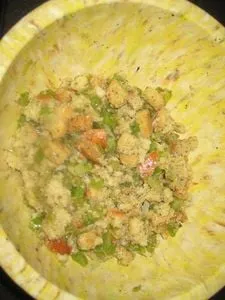 Stuffing with all ingredients added to the bowl (opens in a new tab)