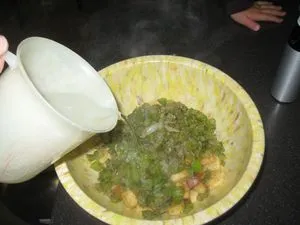 Slowing adding hot water to the stuffing (opens in a new tab)