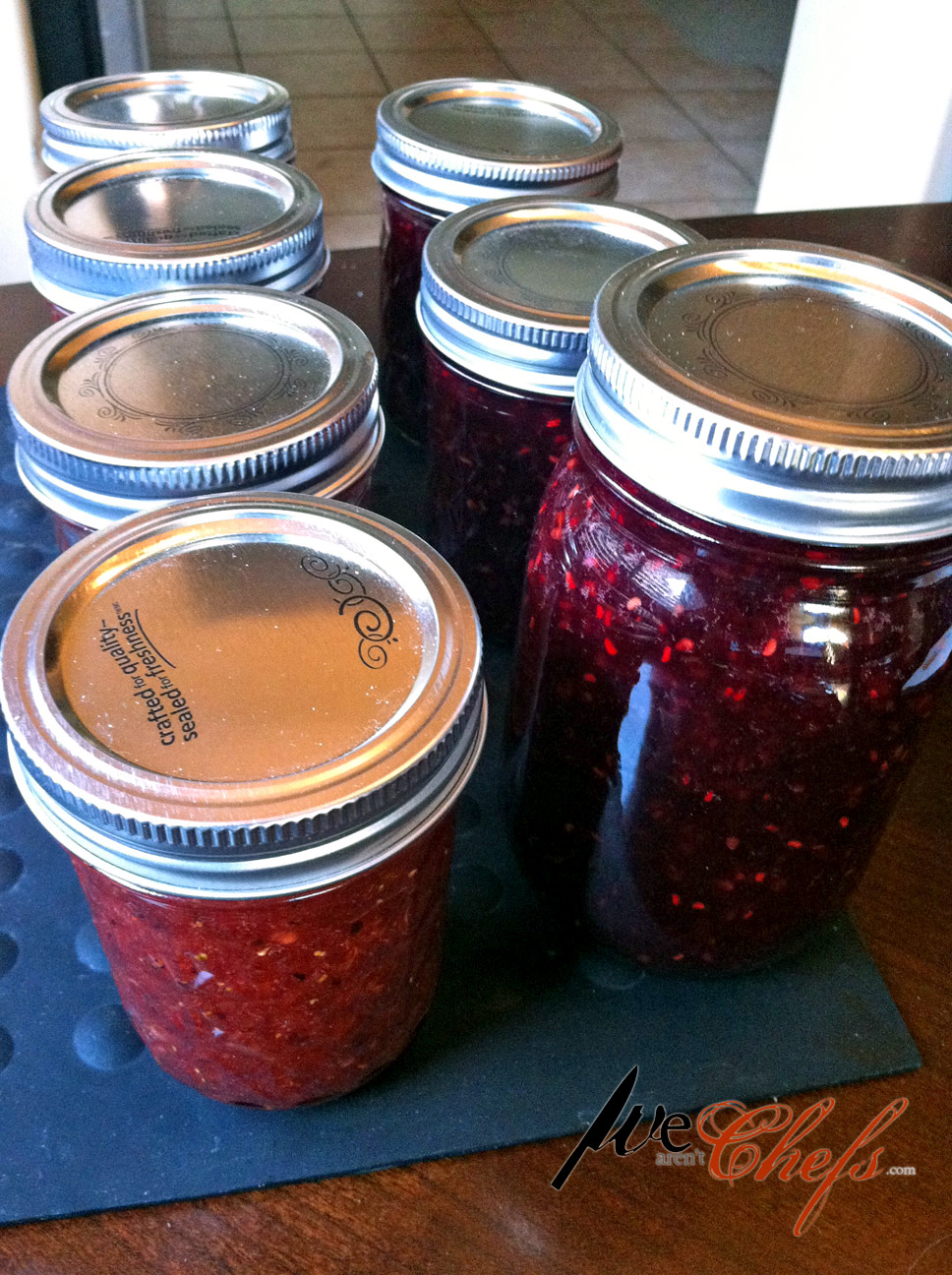 Small jars of jam