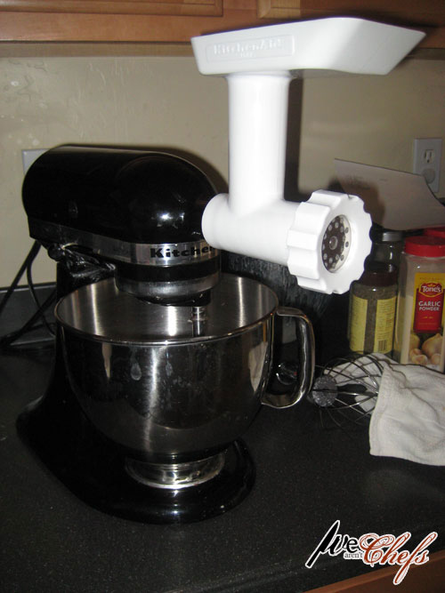 Kitchen Aid with meat grinder attachment